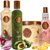 RITUAL BOTANICO Kit 4 Crecimiento Acelerado y Ultra Reparador S.O.S: Shampoo de Cebolla, Mascarilla para el Cabello, Acondiciona
