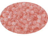 ZHFMLY 1050pcs Peach Crackle Glass Beads Handcrafted Round Lampwork Smooth Loose Beads for Bracelet & DIY Jewelry Making 6mm