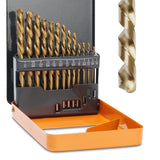 Lichamp Left Hand Drill Bit Set for Metal Sheet, 13-Piece Genuine M2 HSS Twist Reverse Drill Bits, 13 Sizes from 1/16 to 1/4 inc