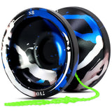 7YO S8 Aluminum Metal Yoyo, Professional Yoyo for Kids 8-12, Responsive Yo-yo for Finger Spin with Unresponsive Bearing Kits, Ca