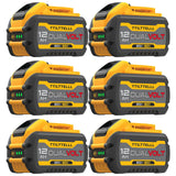 6 Packs DCB612 DCB609 DCB606 Battery Replacement, High Capacity 12Ah 60V Lithium Ion Batteries Compatible with Dewalt 60V Batter