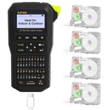SUPVAN G15M Mini Portable Label Maker Machine with 4 Tapes, Rechargeable 1200mAh Battery Thermal Transfer Printer, Compatible wi
