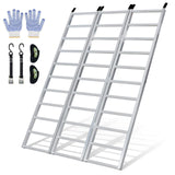 KROAK Heavy Duty Truck Ramps 1800lbs - 54Wide Aluminum Folding Loading Ramps for ATV, UTV, Tractors, Pickup Trucks - Trip-Fo