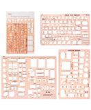 Mr. Pen- House Plan, Interior Design and Furniture Templates, Drafting Tools and Ruler Shapes for Architecture - Set of 3