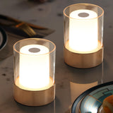 NEWSEE 4 Mini Dining Table Light 2 Pack for Buffet Restaurant, Outdoor Waterproof Lamps for Bathroom Camping, Rechargeable Cordl