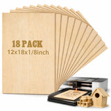 Juexica 18 Pcs 12 X 18x 1/8 Basswood Craft Sheets 3mm Plywood Board Wood Thin Sheets for Arts Crafts Woodworking Scroll Sawing P