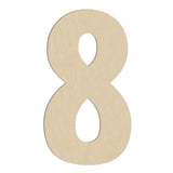 HILAZA 17 Inch Large Wooden Number 8, 1/4 in Thick Big Wood Letter for Wall Decor Crafts