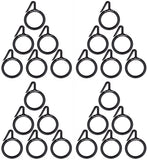Smart Shophar Heavy Duty Metal Fitting Plastic Nemani Curtain Ring Black/Sturdy Construction/Seamless Installation Process/Suita