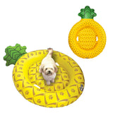 BigMouth Inc. Pool Float for Dogs, Durable Inflatable Vinyl Raft for Small to Medium Sized Dogs - Pineapple