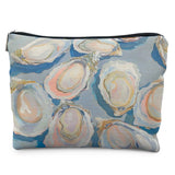 Likjad Oyster Shell Beach Makeup Bag, Coastal Beachy Cosmetic Bags for Women, Sea Oyster Ocean Makeup Pouch, Ocean Themed Gifts,