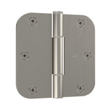 National Hardware Squeak Guard Hinges 1/4 In. Radius Round Corner 3-Pack in Satin Nickel