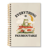 huester Frog Inspirational Notebook Journal, Motivational Gifts Journal for Women, Everything Is Figureoutable Notebooks for Not