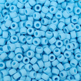 AUREHEN 300PCs Silicone Pony Beads for Hair Braiding, Light Blue Colors 6 * 9mm Soft Kandi Foca Beads for Bracelet Making, Pens,