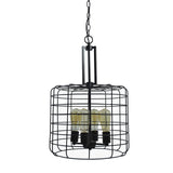 Design House 587337 Ajax Industrial Modern 4-Light Indoor Chandelier Metal Wire Cage for Entryway Dining Room Foyer, Coffee Bron