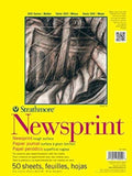 Strathmore 300 Series Newsprint Paper Pad, Tape Bound, 14x17 inches, 50 Sheets (32lb/52g) - Art Paper for Adults and Students -