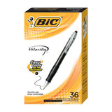 BIC Velocity Retractable Ball Pen, Medium Point (1.0mm), Black, 36Count