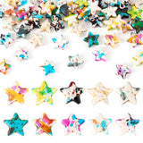 Elecrelive 60Pcs Star Turquoise Beads 10 Colors Star Shaped Stone Beads Spray Painted Synthetic Gemstone for Bolo Bracelets Neck