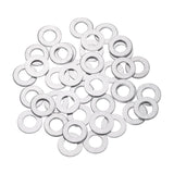 uxcell 150 Pcs Aluminum Flat Washer, 6 x 12 x 1mm Round Seal Gaskets Flat Spacers for Screws Bolts Machinery Repair Accessories,