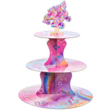 Honeydak 3 Tier Roller Skating Party Cupcake Stand Decorations Roller Skate Theme Cupcake Holder Decorations Let's Roll Dessert