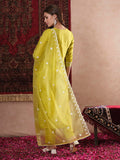 Anni Designer Women'S Rayon Blend Straight Embroidered Kurta With Pant & Dupatta (Carlton Lemon-Vks07_5Xl_Lemon_Xxxxx-Large),Lemon,5XL,Rayon Blend,Regular,
