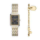 Fossil Women's Raquel Three-Hand Date Two-Tone Stainless Steel Watch and Bracelet Set