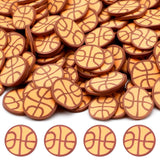 Weysat 30g Mini Basketball Polymer Clay Slices 0.2 Inch Tiny Clay Basketball Pieces Sports Sprinkles Ball Confetti for Clips Nai