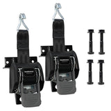 CargoBuckle F18816 Ladder Rack Tie-Down System, Square Mount Self Retracting Ratchet Straps for Trucks, 2-inch x 7-Feet (Pack of