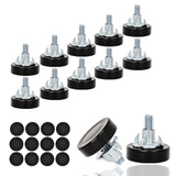 24 PCS 1/4 Thread Furniture Feet Levelers,Furniture Leveling Feet with T-Nuts,Suitable for Tables, cabinets, Chairs, Stool Legs