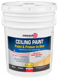 Zinsser 271159 Ceiling Paint & Primer in One, 5 Gallon, Flat Bright White