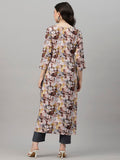 Gosriki Women'S Cotton Blend Straight Printed Kurta With Pant (Southz Wine-Gs_M_Wine_Medium),Wine,,B0CNXSVYB8