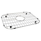 LQS Sink Grid and Sink Bottom Grid, Sink Protector for Kitchen Sinks Stainless Steel 19 1/16 x 13 3/4 with Center Drain Hole for