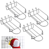 Yaocom 4 Pcs Gridwall Hat Display Rack, Metal Wire Retail Display Shelves Gridwall Organizer Accessories for Grid Panel Displayi