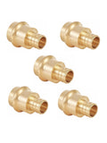 (Pack of 5) EFIELD 3/4 inch Press X 3/4 inch PEX Crimp Coupling Brass Adapters For Copper and Pex Pipe Connection, LF Brass