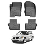 Mixsuper Floor Mats Compatible with 2007-2012 Dodge Caliber / 2007-2017 Jeep Patriot/Compass (Old Body Style) All Weather Floor