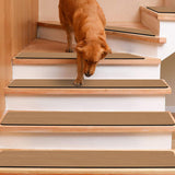 GOYLSER Rubber Stair Treads Non Slip Set of 15, 30x8 Stair Pads for Wooden Stairs, Waterproof Basement Rugs for Steps Indoor Sta