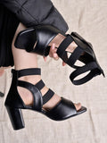 Shoetopia Women'S Heeled Sandal-7 Kids Uk (Acp-Black)-Eu40,Black,7,B0D2TW6NYJ
