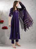 Anni Designer Women'S Rayon Blend Anarkali Printed Kurta With Pant & Dupatta (Berlin Begani-Vks04_4Xl_Begani_Xxxx-Large),Begani,4XL,,,