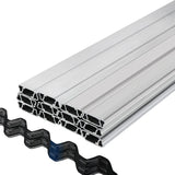 Vevor Greenhouse Spring Wire And Lock Channel 20 Packs 6.56 Ft Pe Coated Aluminum Alloy Bundle Kit Plastic Poly Film Or Shade Cloth Attachment W/Screws Silver -Like New