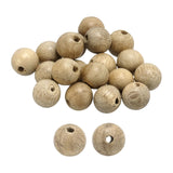 HARFINGTON 200pcs Natural Wooden Beads 6mm Golden Silky Wood Round Polished Loose Bead Smooth Spacer Balls Beading for Jewelry M
