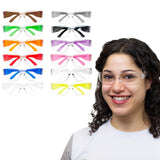 SAFE HANDLER Hyline Safety Glasses | CLEAR Lens COLOR Temple, ANSI Z87.1, Impact Resistant, Unbreakable Lens, 99% UV Protection,