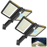 ropelux Solar Outdoor Lights, 6000LM Motion Sensor Outdoor Light Double Big Solar Panels, IP65 Waterproof and 5 Modes, 218LEDs H