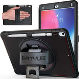 BATYUE iPad Air 3rd Gen Case 2019/2017 iPad Pro 10.5 Case with Pencil Holder, 360 Swivel Stand/Hand Strap, Shockproof Drop Prote