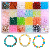 Enjoymade Glass Beads Bracelet Making Kit, DIY Acrylic Beading Kit Cute Colorful Beads Bracelet Making Kit for Young, Jewelry Ch
