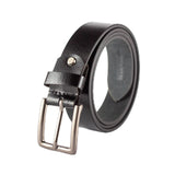 Crabby Hunt Black Leather Belt For Men | Original Branded Genuine Leather | Formal & Casual(LbSilver Square)
