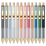 Linbsunne Gel Pens Black Ink Pen 0.5mm fine Point Pens Smooth Writing Retractable Office Supplies (12-count)