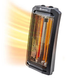 Comfort Zone Space Heaters for Indoor Use, Portable Electric Heater, Adjustable Thermostat, Infrared Heat, Quartz Tower Space He