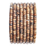 Natural Blown Picture Stone Spacer Beads 4x2mm 38cm/str Flat Round Loose Semi Gemstone Caps for Making Bracelets Necklace