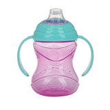 Nuby 3 Piece No-Spill Grip N Sip Cup With Silicone Soft Flex Spout, 2 Handle With Clik It Lock Feature, Girl,10 Ounce