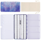PEVART Empty Watercolor Paint Palette Case, Metal Water Color Tin Box with 52 Half Pans and Fold-Out Mixing Painting Tray-Portab