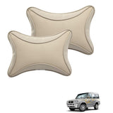 Kozdiko Beige Dots Car Neck Rest Pillow Compatible With Tata Sumo